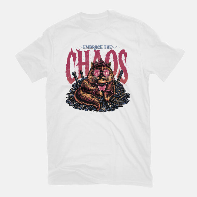 The Cat And The Chaos-Mens-Basic-Tee-glitchygorilla