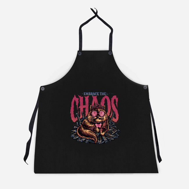 The Cat And The Chaos-Unisex-Kitchen-Apron-glitchygorilla