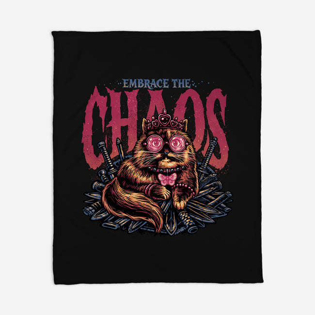 The Cat And The Chaos-None-Fleece-Blanket-glitchygorilla