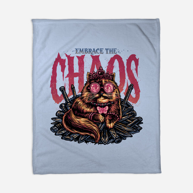 The Cat And The Chaos-None-Fleece-Blanket-glitchygorilla