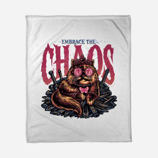 The Cat And The Chaos-None-Fleece-Blanket-glitchygorilla