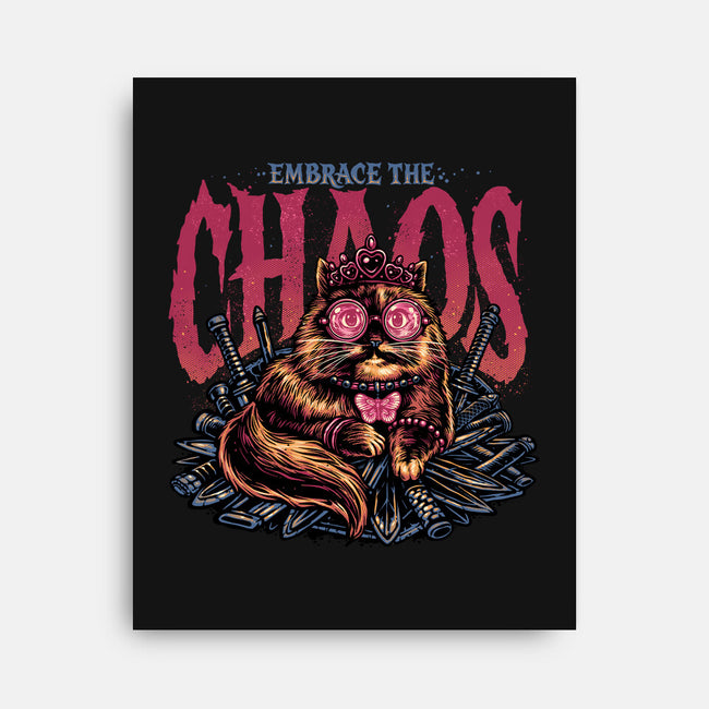 The Cat And The Chaos-None-Stretched-Canvas-glitchygorilla