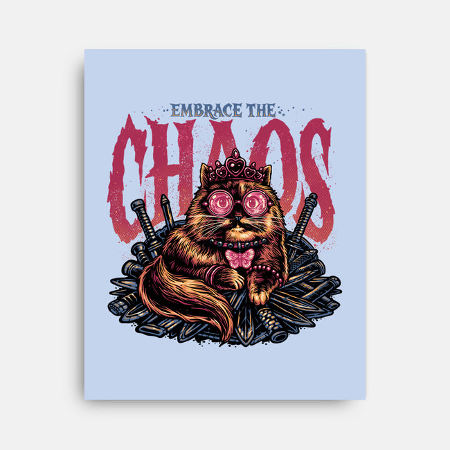 The Cat And The Chaos-None-Stretched-Canvas-glitchygorilla