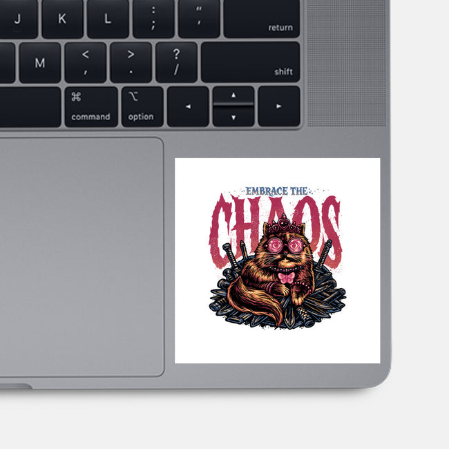 The Cat And The Chaos-None-Glossy-Sticker-glitchygorilla