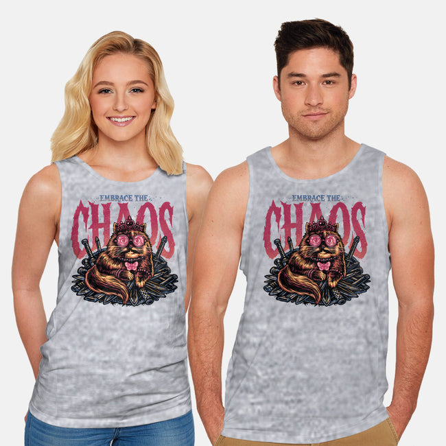 The Cat And The Chaos-Unisex-Basic-Tank-glitchygorilla
