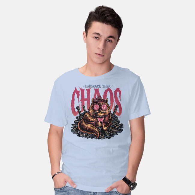 The Cat And The Chaos-Mens-Basic-Tee-glitchygorilla