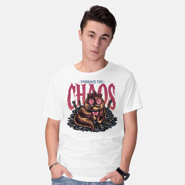 The Cat And The Chaos-Mens-Basic-Tee-glitchygorilla
