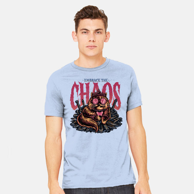 The Cat And The Chaos-Mens-Heavyweight-Tee-glitchygorilla