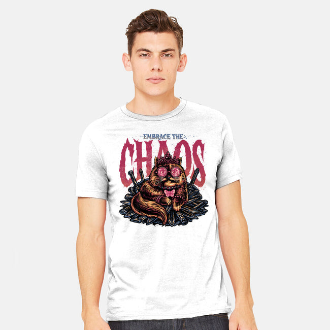 The Cat And The Chaos-Mens-Heavyweight-Tee-glitchygorilla