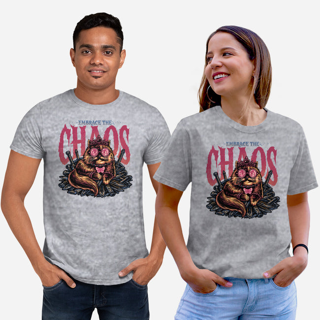 The Cat And The Chaos-Unisex-Basic-Tee-glitchygorilla