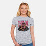 The Cat And The Chaos-Womens-Fitted-Tee-glitchygorilla