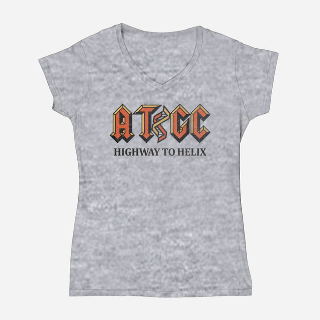 Highway To Helix-Womens-V-Neck-Tee-kg07