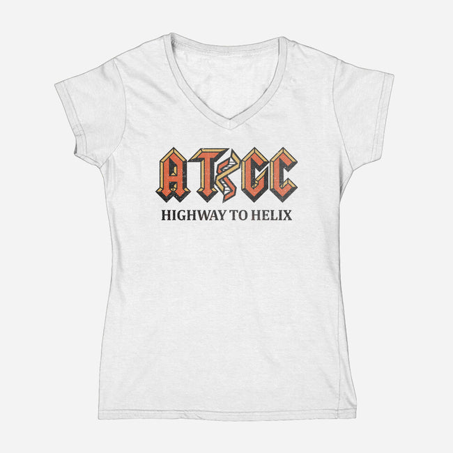 Highway To Helix-Womens-V-Neck-Tee-kg07