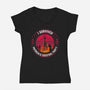 Beach Reads-Womens-V-Neck-Tee-rocketman_art