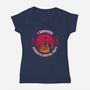 Beach Reads-Womens-V-Neck-Tee-rocketman_art