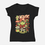 Magic Croak-Womens-V-Neck-Tee-ilustrata