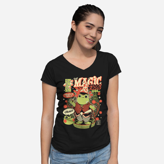 Magic Croak-Womens-V-Neck-Tee-ilustrata