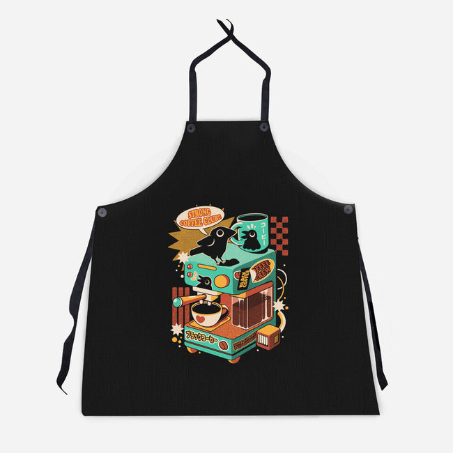 Strong Coffee-Unisex-Kitchen-Apron-ilustrata