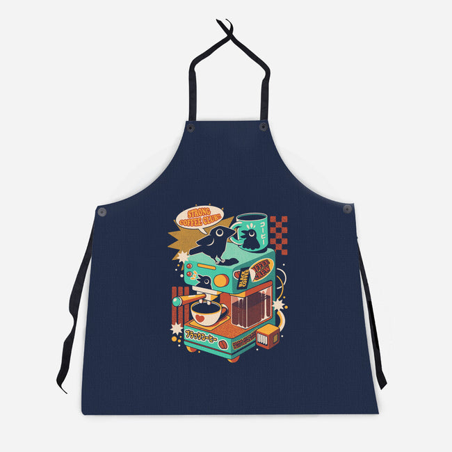 Strong Coffee-Unisex-Kitchen-Apron-ilustrata