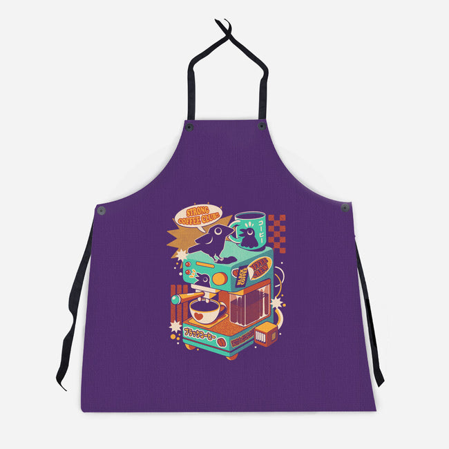 Strong Coffee-Unisex-Kitchen-Apron-ilustrata