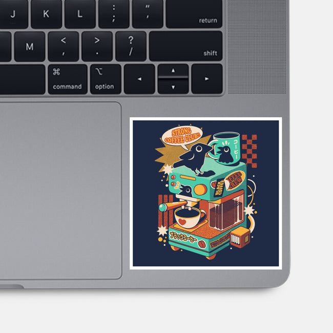 Strong Coffee-None-Glossy-Sticker-ilustrata