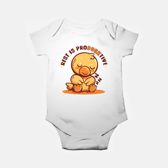 Rest Is ProDUCKtive-Baby-Basic-Onesie-TechraNova