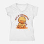 Rest Is ProDUCKtive-Womens-V-Neck-Tee-TechraNova
