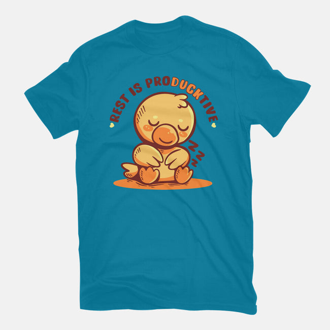 Rest Is ProDUCKtive-Unisex-Basic-Tee-TechraNova