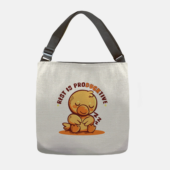 Rest Is ProDUCKtive-None-Adjustable Tote-Bag-TechraNova