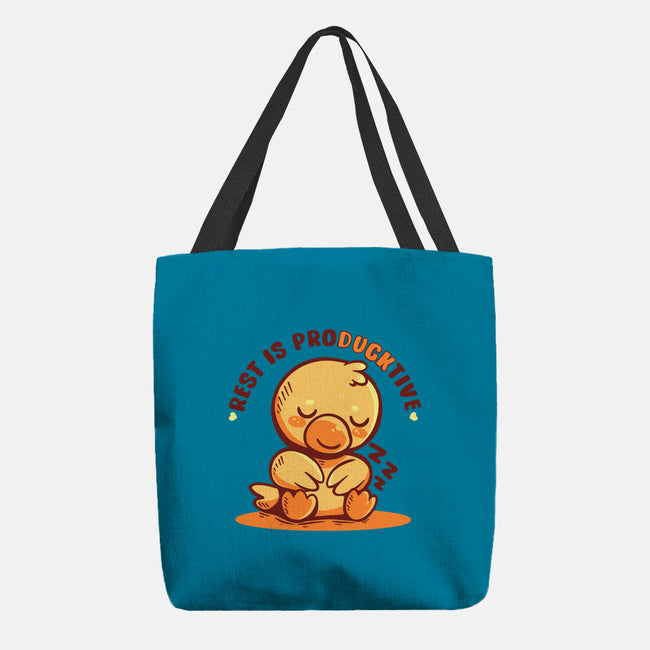 Rest Is ProDUCKtive-None-Basic Tote-Bag-TechraNova