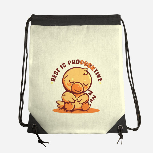 Rest Is ProDUCKtive-None-Drawstring-Bag-TechraNova
