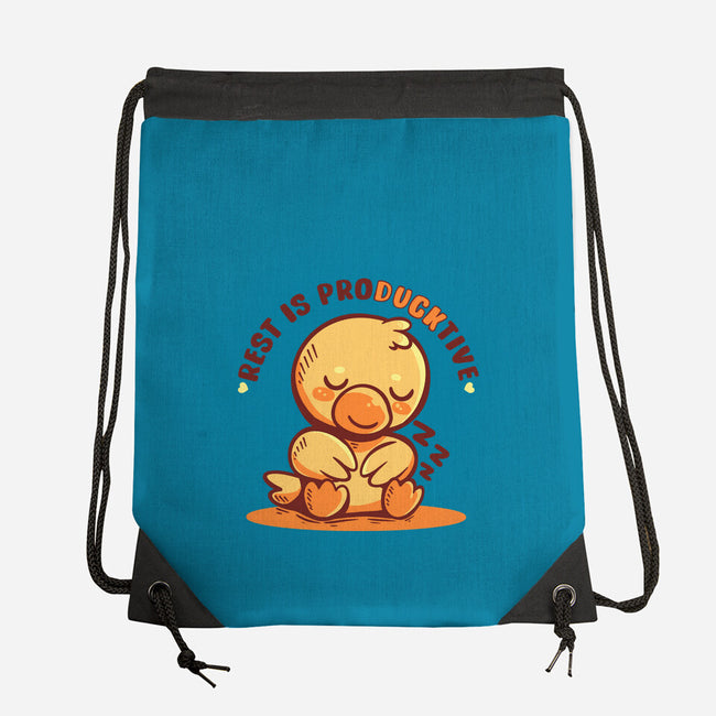 Rest Is ProDUCKtive-None-Drawstring-Bag-TechraNova