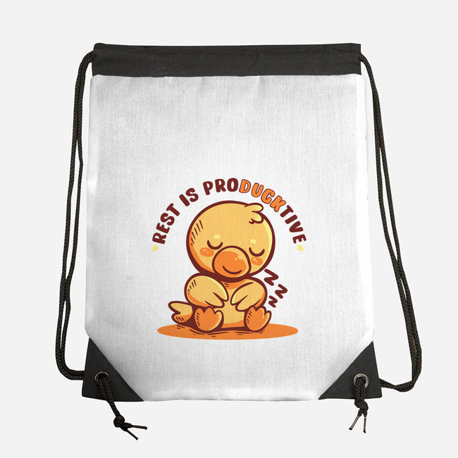 Rest Is ProDUCKtive-None-Drawstring-Bag-TechraNova