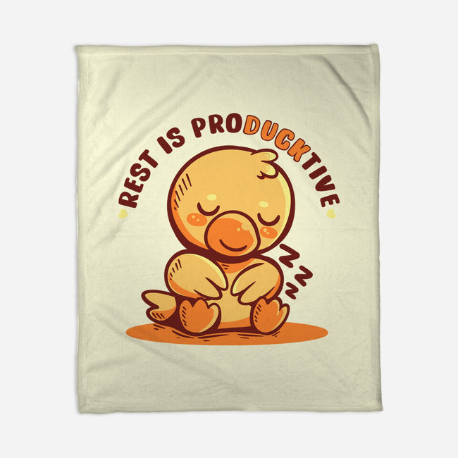 Rest Is ProDUCKtive-None-Fleece-Blanket-TechraNova