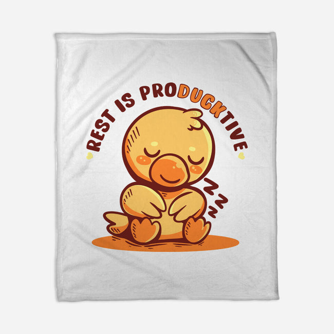 Rest Is ProDUCKtive-None-Fleece-Blanket-TechraNova