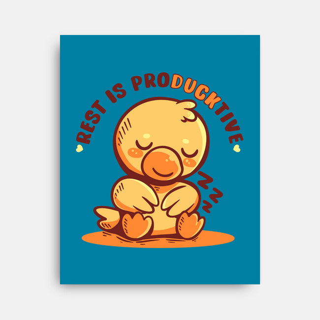 Rest Is ProDUCKtive-None-Stretched-Canvas-TechraNova
