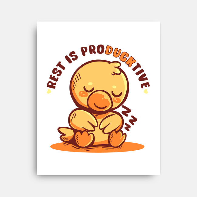 Rest Is ProDUCKtive-None-Stretched-Canvas-TechraNova