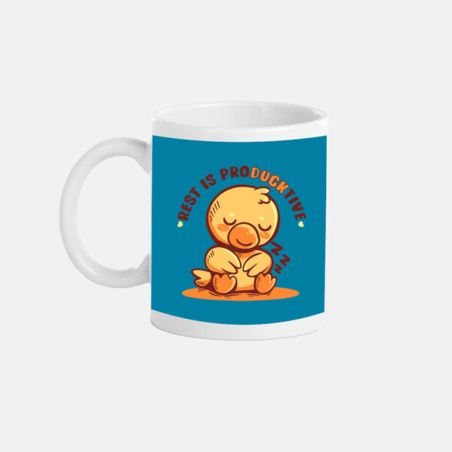 Rest Is ProDUCKtive-None-Mug-Drinkware-TechraNova