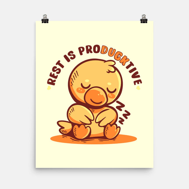 Rest Is ProDUCKtive-None-Matte-Poster-TechraNova