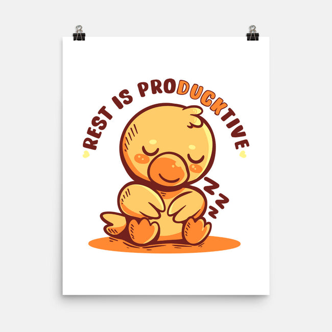 Rest Is ProDUCKtive-None-Matte-Poster-TechraNova