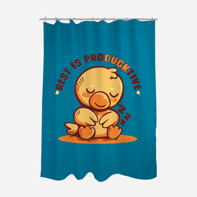 Rest Is ProDUCKtive-None-Polyester-Shower Curtain-TechraNova