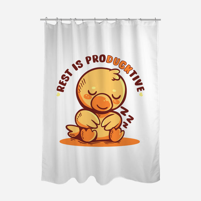 Rest Is ProDUCKtive-None-Polyester-Shower Curtain-TechraNova