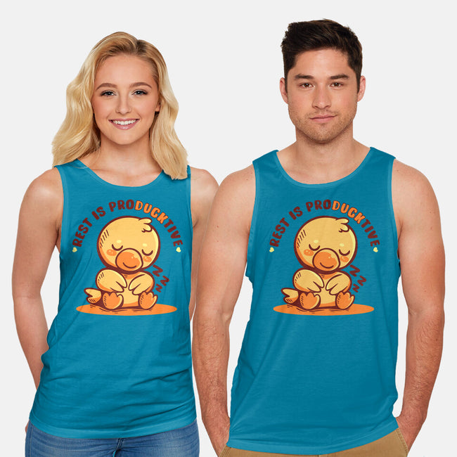Rest Is ProDUCKtive-Unisex-Basic-Tank-TechraNova