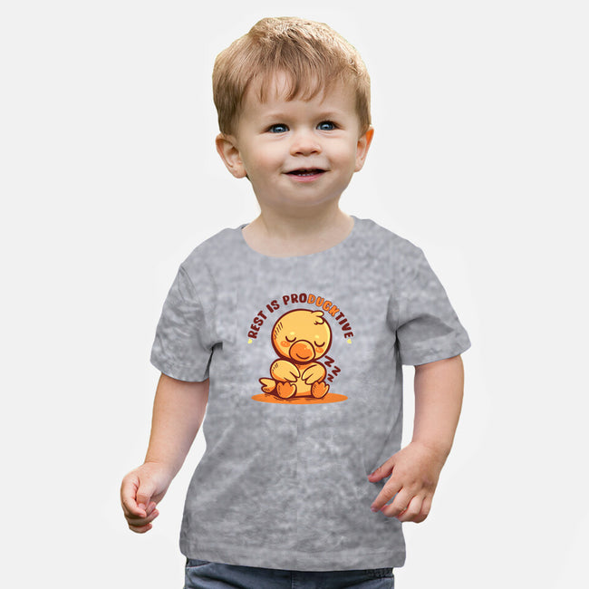 Rest Is ProDUCKtive-Baby-Basic-Tee-TechraNova