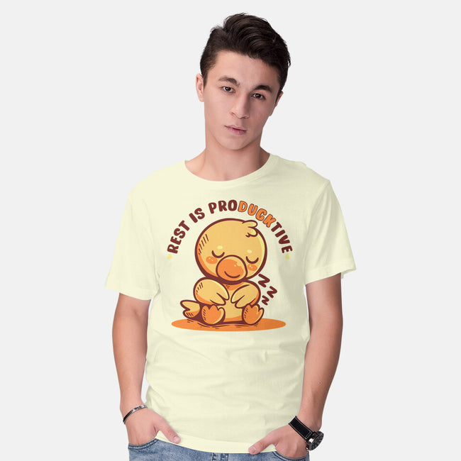 Rest Is ProDUCKtive-Mens-Basic-Tee-TechraNova