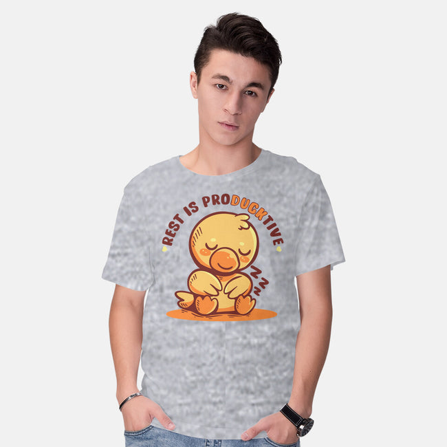 Rest Is ProDUCKtive-Mens-Basic-Tee-TechraNova
