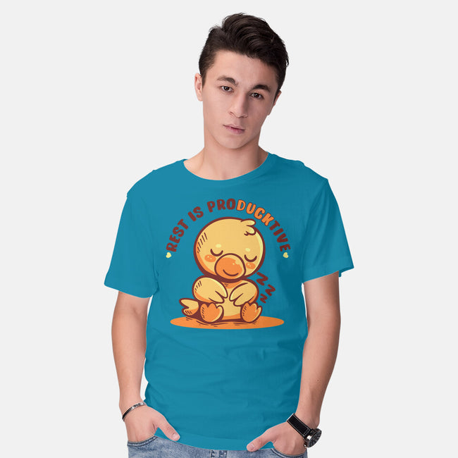 Rest Is ProDUCKtive-Mens-Basic-Tee-TechraNova