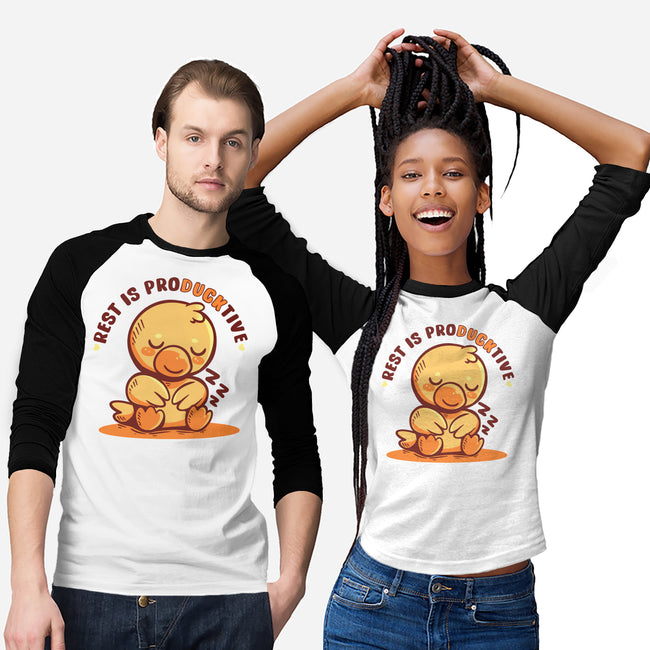 Rest Is ProDUCKtive-Unisex-Baseball-Tee-TechraNova
