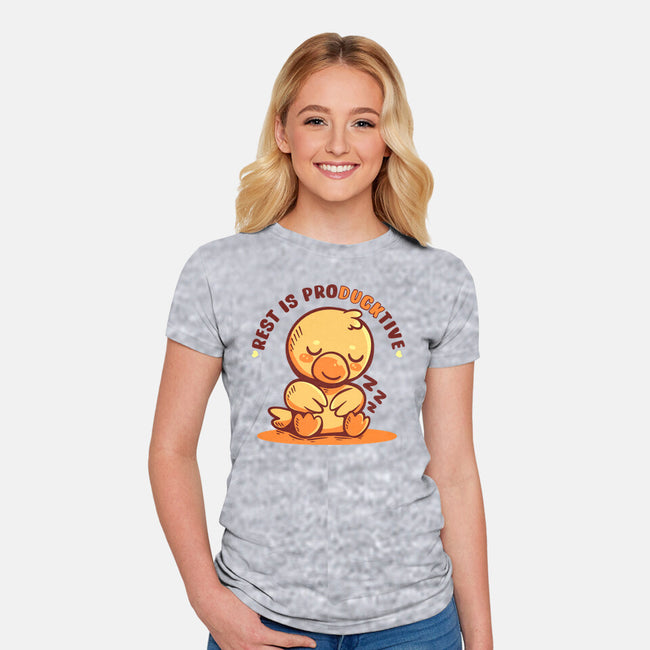 Rest Is ProDUCKtive-Womens-Fitted-Tee-TechraNova