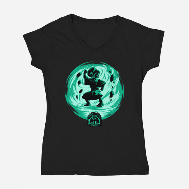 Master Of Earth Element-Womens-V-Neck-Tee-rmatix